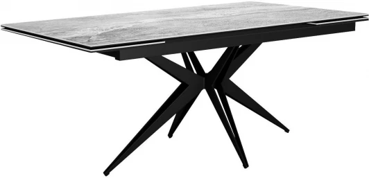 00-00071870 Стол DikLine KW160 мрамор С31 (керамика серая глянец)/опоры черные арт.00-00071870
