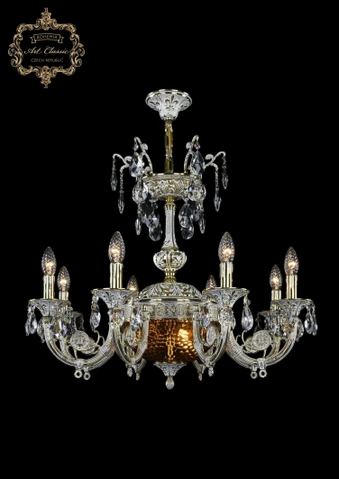 31.12.8.KR175SP.250IT.GW.Sp.Amber.1C Подвесная люстра Art Classic 31.12 31.12.8.KR175SP.250IT.GW.Sp.Amber.1C