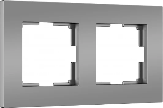 W0022965 Рамка на 2 поста (серебро софт) Werkel W0022965 (a062813)