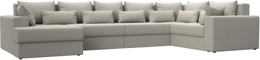 122552L Диван П-образный Майами левый угол (Бежевый/Рогожка) Лига Диванов арт.122552L
