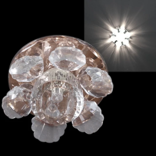 2022/B G9 CR+TEA Встраиваемый точечный светильник Sneha 2022/B G9 CR+TEA (220V, круглые)