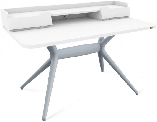 9866014502 Стол рабочий Sheffilton SHT-TU30-2/TT31 120/65 ЛДСП серый/белый шагрень от фабрики Sheffilton