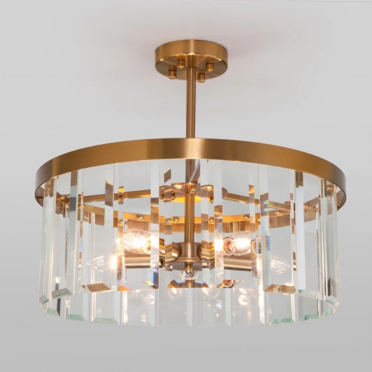 358/5 Smart Потолочная люстра Wi-Fi на штанге Bogate's Eclipse 358/5 Smart (220V, управление смартфоном, голосовое управление, умный дом - Minimir Home, круглые)