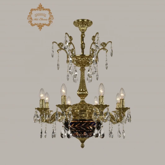 31.19.8.CK125SP.250SP.G.Sp.Amber.Blue.1D Подвесная люстра Art Classic 31.19 31.19.8.CK125SP.250SP.G.Sp.Amber.Blue.1D