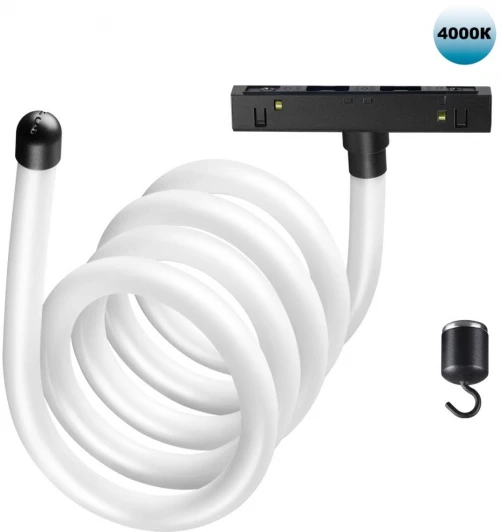 359140 Трековый светильник с гибким неоном для низковольтного шинопровода FLUM Novotech Ramo 359140 KONST IP20 LED 4000K 25W 48V 2500Лм