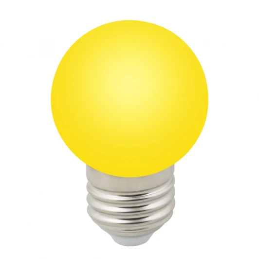 LED-G45-1W/YELLOW/E27/FR/С Лампочка светодиодная шар желтая E27 1W Volpe LED-G45-1W/YELLOW/E27/FR/С