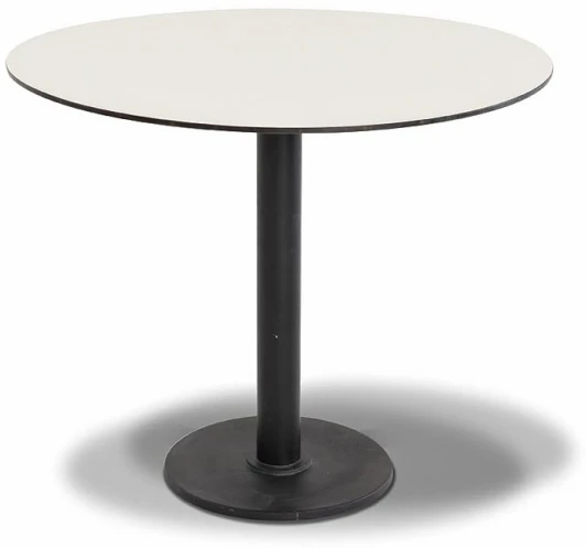 WHITE-70-70-M400 "Каффе" интерьерный стол из HPL круглый Ø70см, цвет молочный 4SIS арт.УТ-00000578