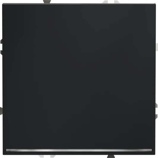 VLS010407 Проходной переключатель одноклавишный с подсветкой (графит) Voltum S70 VLS010407