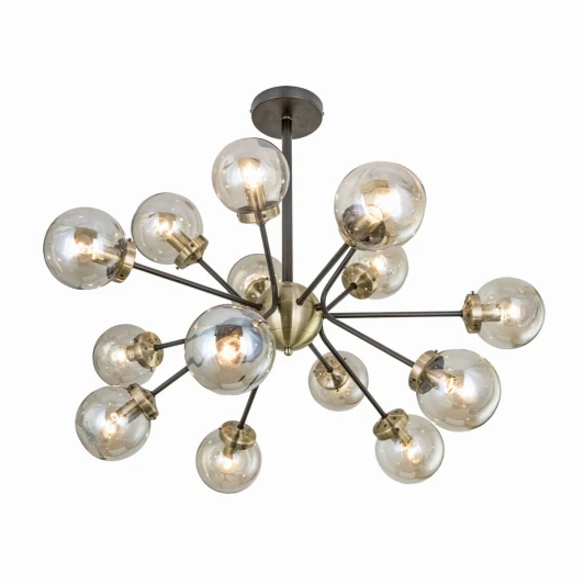 CL105355 Потолочная люстра большая на штанге Citilux Планета CL105355 (220V, шарики, молекулы)