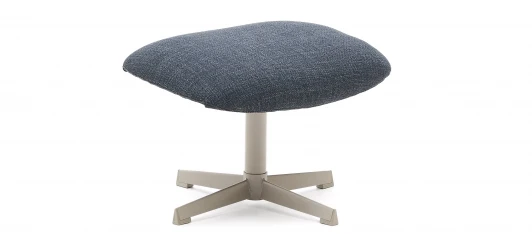 208263 Jaspe Пуф для ног синего цвета с серым металлом La Forma (ex Julia Grup) арт.208263