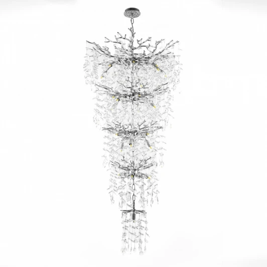 23416.800-1600.28.E14.B.5D CR Подвесная большая люстра каскадная хрустальная Arte Milano Milano-4 23416.800-1600.28.E14.B.5D CR (220V, на цепи)