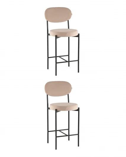 УТ000042862 Стул Бриф Original N полубарный велюр бежевый 2 шт. Stool Group УТ000042862