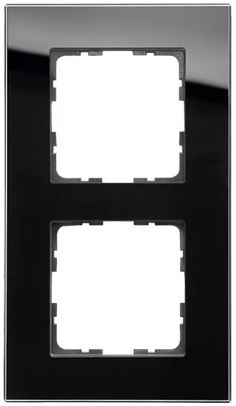 G1002GB Рамка на 2 поста (черный) Jasmart G-Glass G1002GB