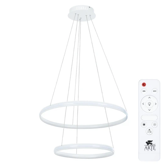 A2198SP-2WH Подвесной светильник ярусный Arte Lamp Meridiana A2198SP-2WH (LED, 220V, пульт управления, на тросе)
