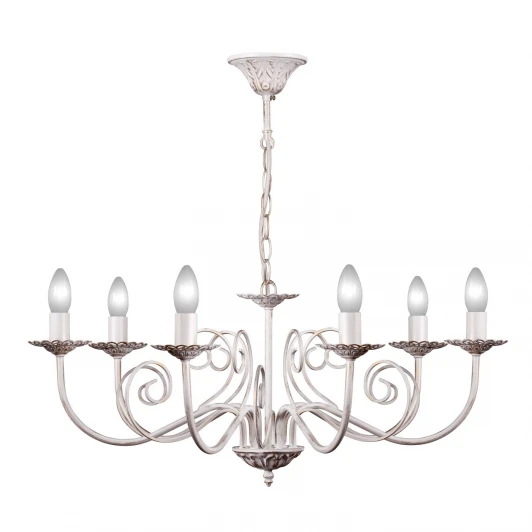 S9037-6 Люстра подвесная Day&Night, 6 ламп, белый с золотом