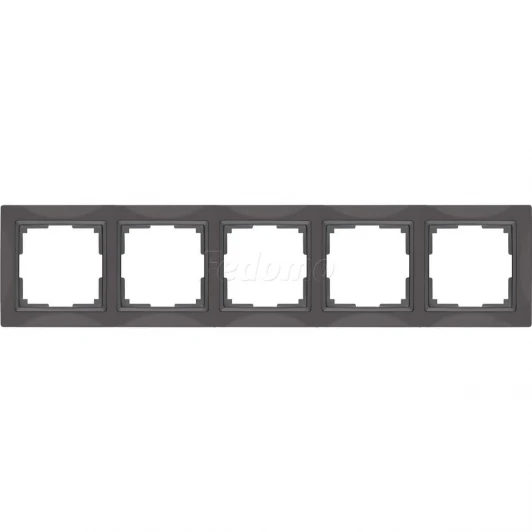 WL03-Frame-05 Рамка на 5 постов Werkel Snabb Basic, серо-коричневый