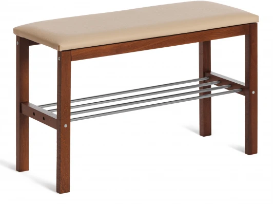 19246 Банкетка BERYL Tetchair (Темный орех,Бежевый).