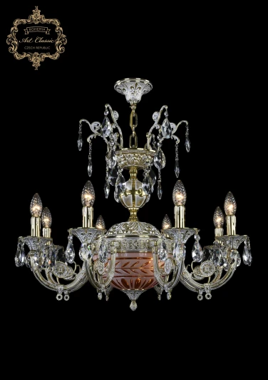 31.22.8.KR175SP.250IT.GW.Sp.Amber.White.1D Подвесная люстра Art Classic 31.22 31.22.8.KR175SP.250IT.GW.Sp.Amber.White.1D