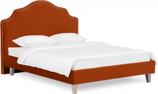 637333 Кровать Queen II Victoria L 1600 ОГОГО (арт.637333), (Ткань/Оранжевый)