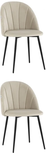 УТ000036141 Стул Stool Group Логан NEW велюр бежевый 2 шт арт.УТ000036141