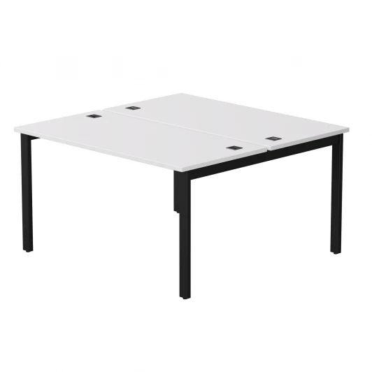 254S019W39005 Бенч-система на 2 места Everprof EVO (ЭВО) на металлокаркасе 1380х670(1370)x755 Белый/Черный 254S019W39005
