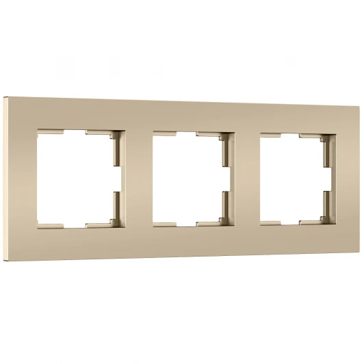 W0032911 Рамка на 3 поста Slab (шампань софт) Werkel W0032911 (a071625)