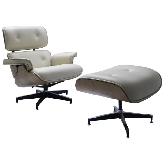FR 0016-17 Кресло EAMES LOUNGE CHAIR и оттоманка EAMES LOUNGE CHAIR чёрные