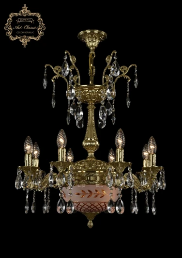 31.19.8.CK125SP.250SP.G.Sp.Amber.White.1B Подвесная люстра Art Classic 31.19 31.19.8.CK125SP.250SP.G.Sp.Amber.White.1B