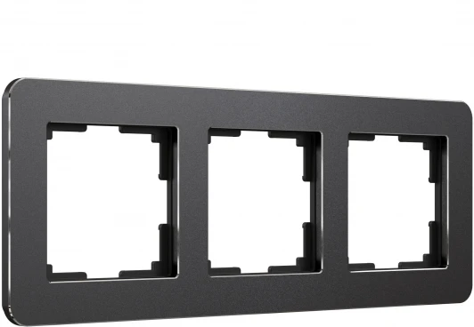 W0032608 Рамка на 3 поста Platinum (черный алюминий) Werkel W0032608 (a059216)