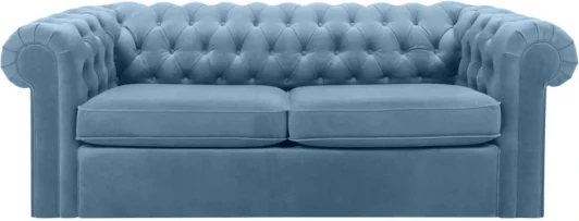 344563 Диван Chesterfield ОГОГО (арт.344563), (Ткань/Голубой)