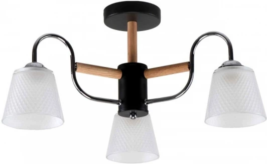 MD.51941-3-S-BK+WOOD Потолочная люстра на штанге Imex MD.51941-3-S-BK+WOOD