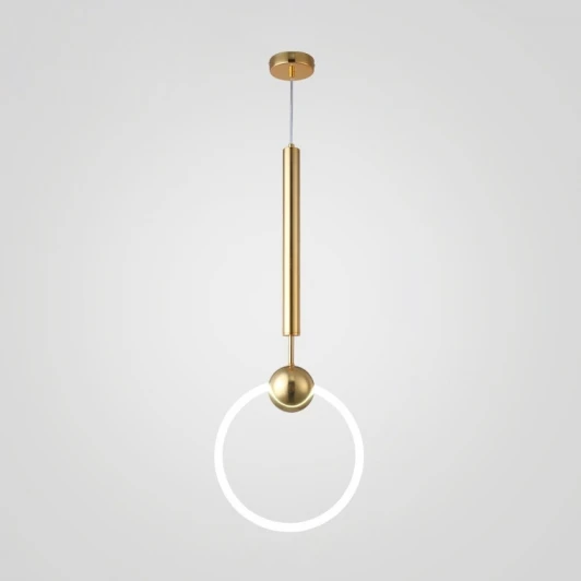 RING01 Подвесной светильник Ring L D30 Золото ImperiumLoft Ring01 (178407-26) (LED, 220V, на проводе, кольцо)