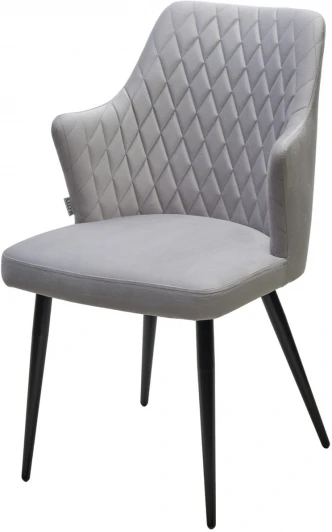 461MC05511 Стул M-City HERMAN 360 град. BM-4 СВЕТЛО-СЕРЫЙ, велюр / черный каркас