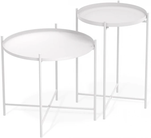 9214371102 Столик журнальный Sheffilton SHT-CT8/CT8-2 белый муар