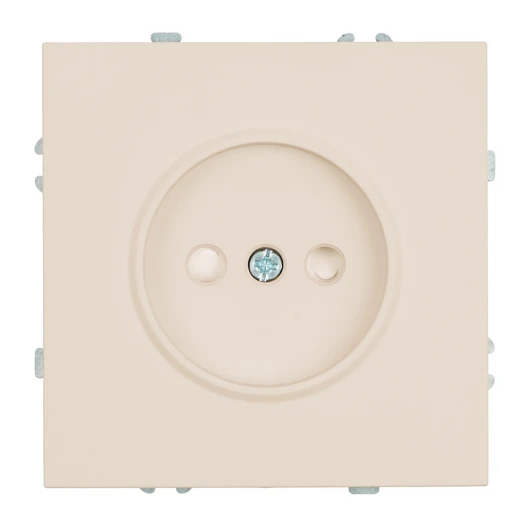 49902 Розетка без заземления со шторками (кашемир, soft touch) Stekker Эмили 49902