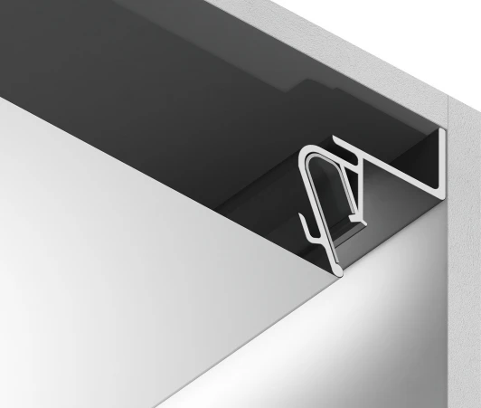 GP4100BK Алюминиевый профиль для натяжного потолка с шириной зазора 15мм для светодиодной ленты до 10мм Ambrella Illumination GP4100BK
