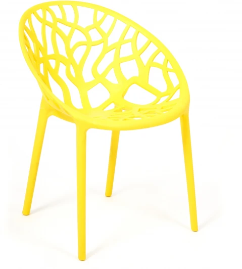 19619 Стул BUSH (mod. 017) / 1 шт. в упаковке (Пластик /Желтый)
