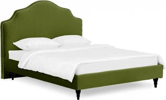 652467 Кровать Queen II Victoria L 1600 ОГОГО (арт.652467), (Ткань/Зеленый)