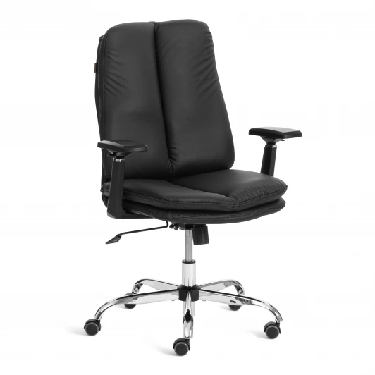 25737 Кресло Итон-Лоу/Eton-Low хром 3Д кож/зам, черный, 36-6 Tetchair 25737