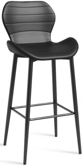 HSBI_B009_black Стул барный Unity Aurora Hesby Экокожа/Черный арт.HSBI_B009_black