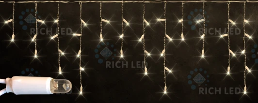 RL-i3*0.5-CT/WW Гирлянда светодиодная Бахрома белая 220B, 112 LED, провод прозрачный, IP65 RL-i3*0.5-CT/WW Rich LED