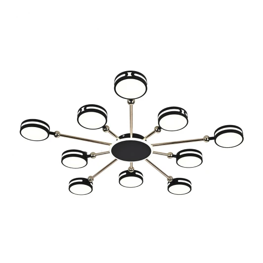 10206/10LED BL Потолочная люстра с пультом Escada 10206/10LED BL 130W Black/Gold