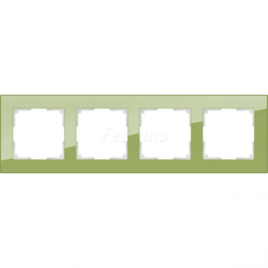 WL01-Frame-04 Рамка на 4 поста Werkel Favorit, фисташковый