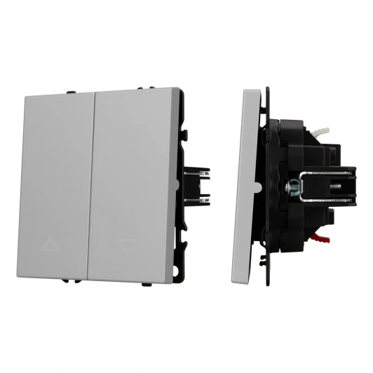 059435 Механизм выключателя управления шторами SWT-NOBE-MKR2-SFPL-IS (230V, 10A) (Arlight, Никель) 059435