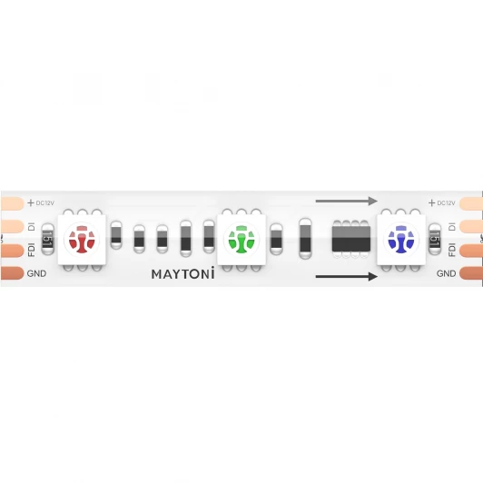 201244 Светодиодная лента IP67 12В 5050 14,4Вт/м RGB 5м Maytoni SPI светодиодная лента 201244