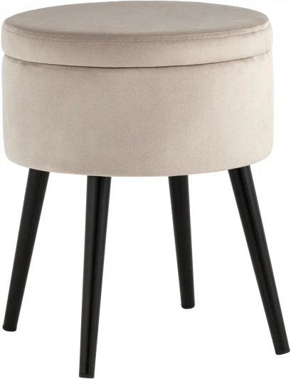 УТ000035912 Пуф Клайс с ящиком велюр серо-бежевый УТ000035912