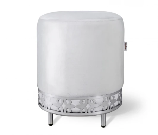 4257049102 Банкетка Sheffilton SHT-B20-1 Серое облако/хром лак 4257049102