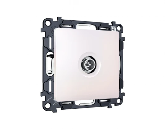 MA213005 Комплект механизма ТВ-розетки оконечной экранированной встраиваемый (жемчуг) Ambrella Volt QUANT MA213005