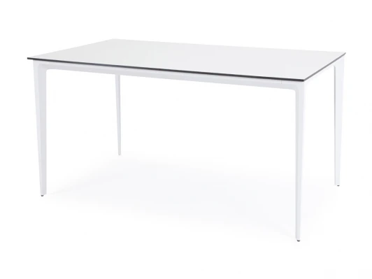 RC3050-140-80-A White Обеденный стол из HPL 140х80см, цвет молочный, каркас белый 4SIS Малага RC3050-140-80-A White