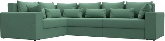 123487L Диван угловой Майами Long левый угол (Зеленый/Рогожка) Лига Диванов арт.123487L